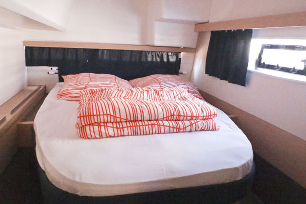 Cabin on Leon, a Fountaine Pajot Lucia 40 catamaran at Općina Rogoznica, Croatia