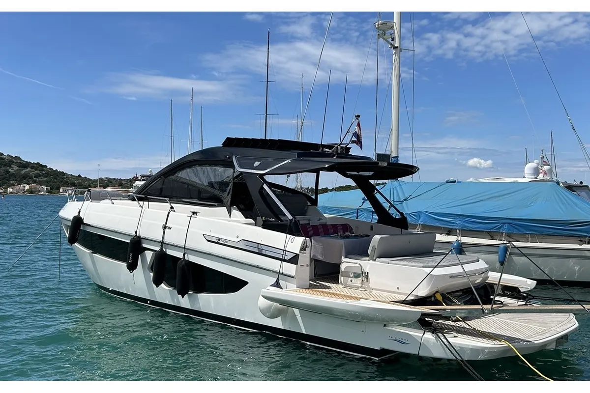 Premium +, a FIM FIM 440 Regina motorboat at Murter, Croatia