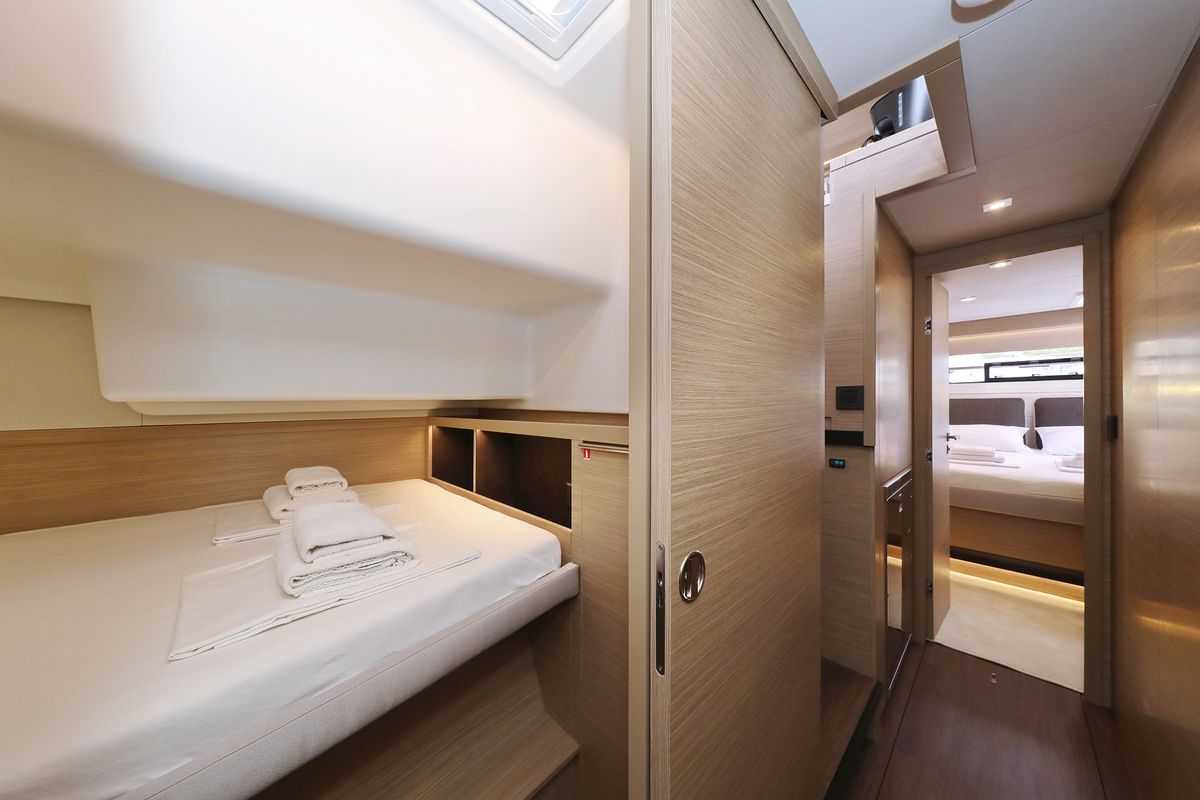 Cabin on Hattori Hanzō, a Lagoon 51 catamaran at Općina Sukošan, Croatia