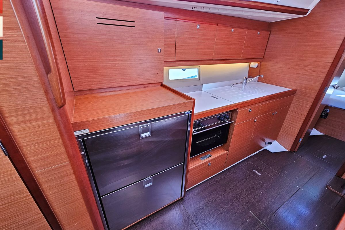 Galley of Mimi, a Dufour 390 GL sailboat at Općina Rogoznica, Croatia