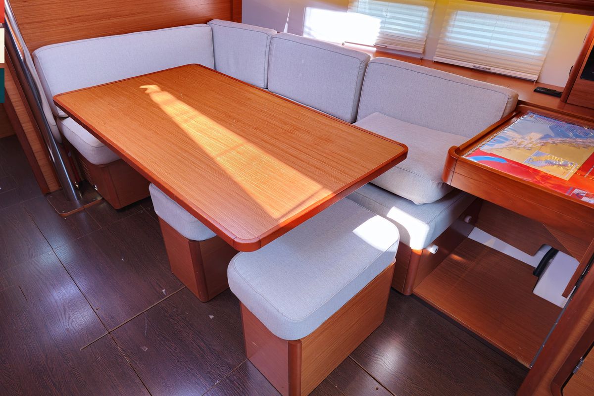 Salon of Mimi, a Dufour 390 GL sailboat at Općina Rogoznica, Croatia