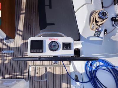 Cockpit of Mimi, a Dufour 390 GL sailboat at Općina Rogoznica, Croatia