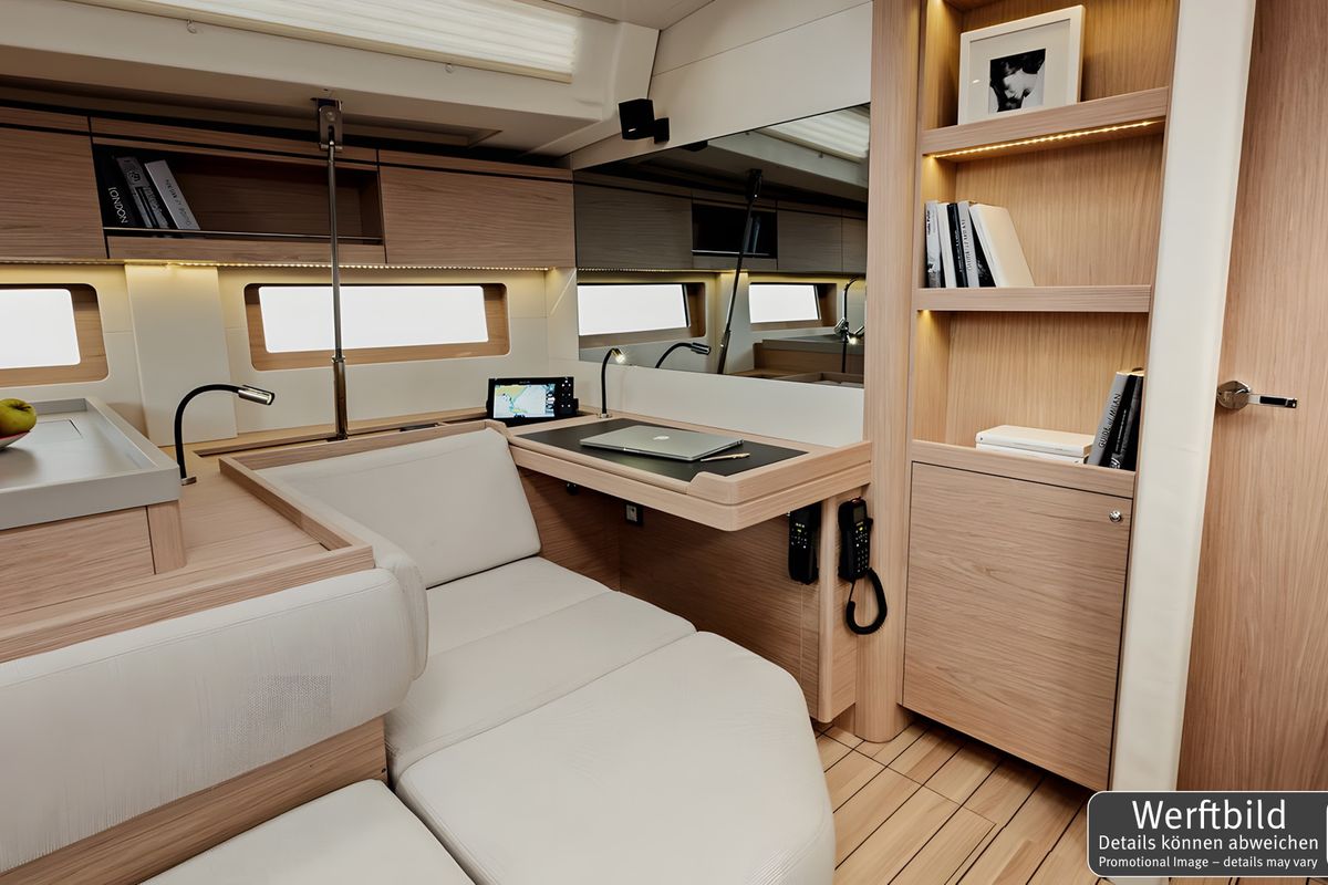 Salon of Marny, a Beneteau Oceanis 51.1 sailboat at Općina Rogoznica, Croatia