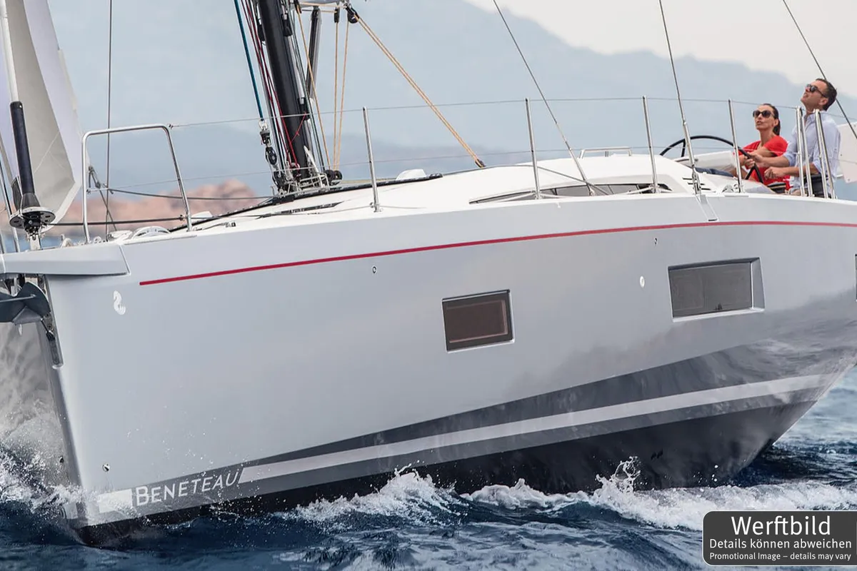 Exterior view of Marny, a Beneteau Oceanis 51.1 sailboat at Općina Rogoznica, Croatia
