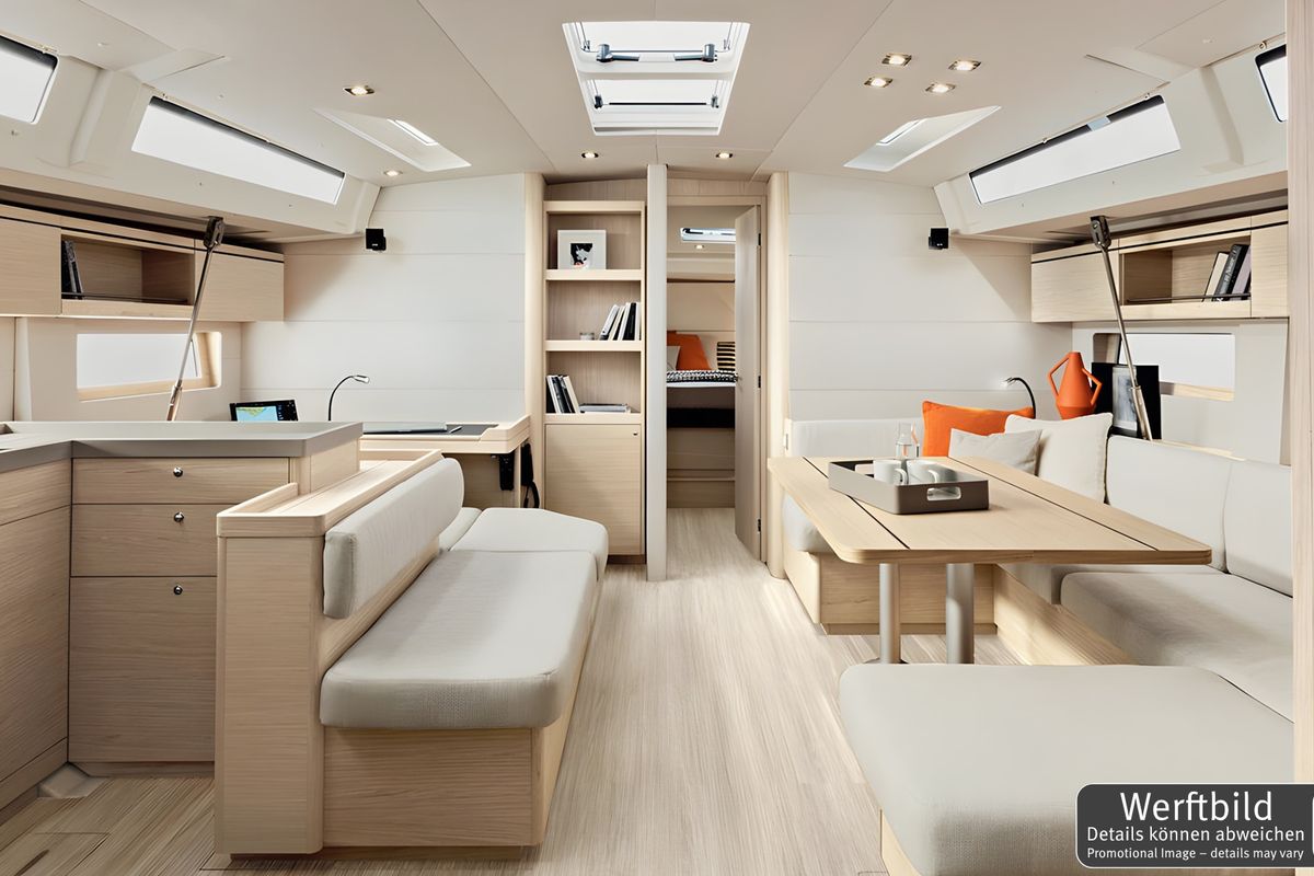 Salon of Marny, a Beneteau Oceanis 51.1 sailboat at Općina Rogoznica, Croatia