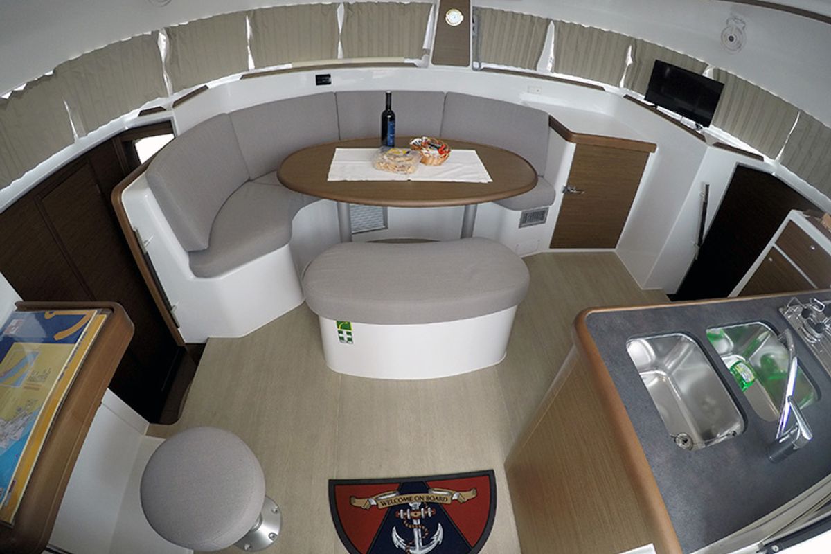 Salon of Maya, a Lagoon 380 catamaran at Grad Šibenik, Croatia