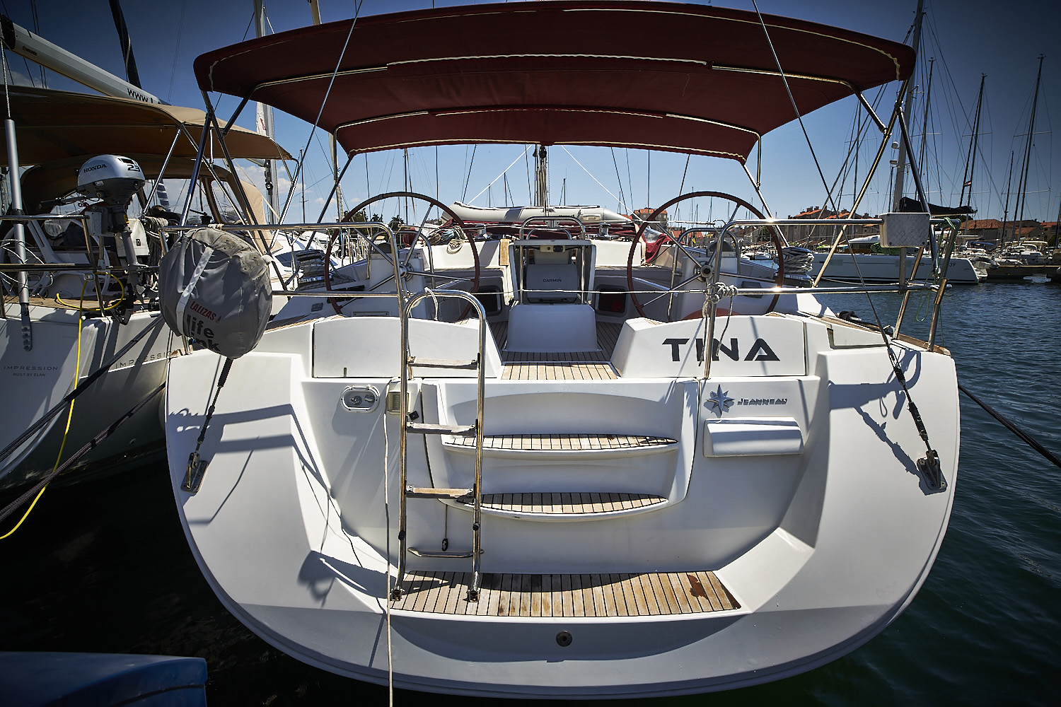 Tina, a sailboat at Grad Biograd na Moru, Croatia