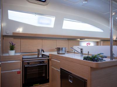 Galley of Janina, a Elan Impression 40 sailboat at Grad Pula, Croatia