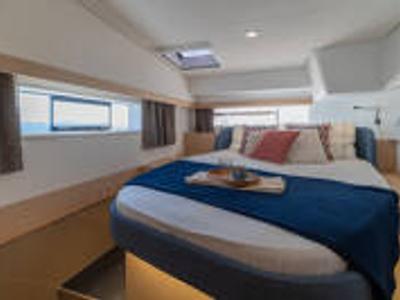 Cabin on Blue Argo, a Fountaine Pajot New 44 catamaran at Parikia, Greece