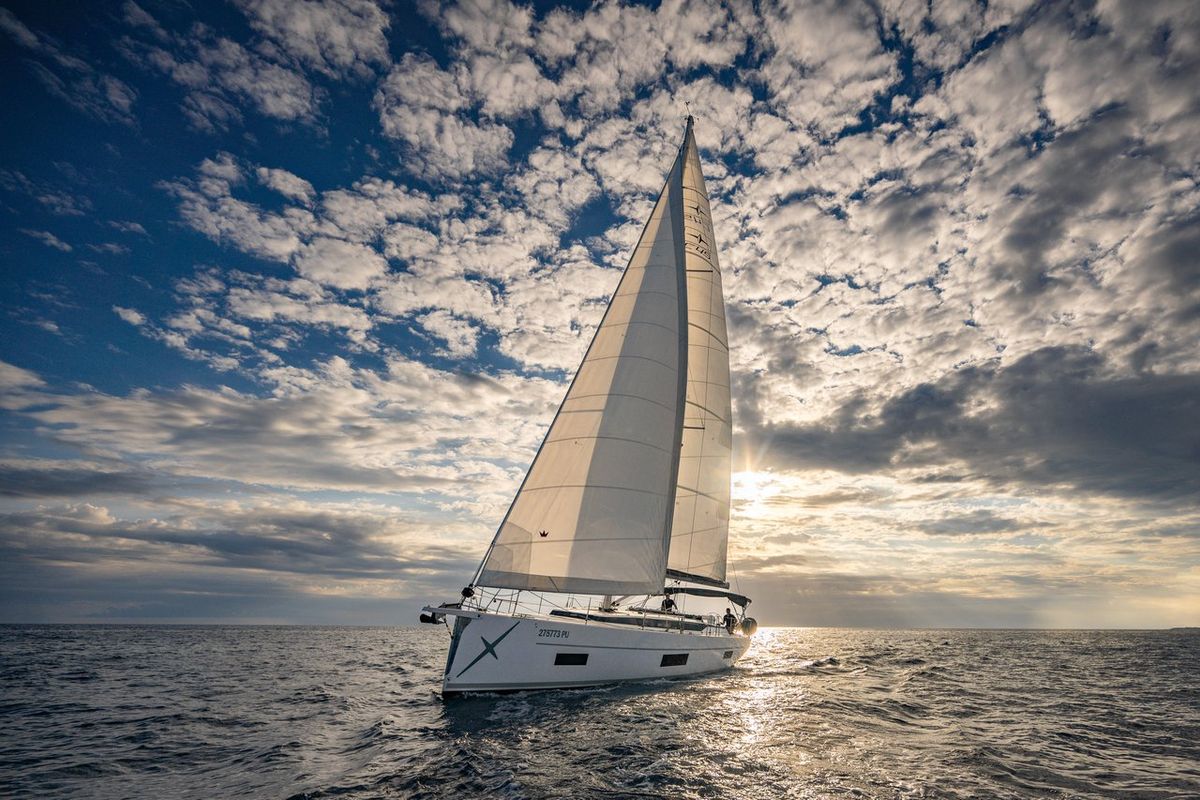 Exterior view of Aria, a Bavaria C45 Style sailboat at Grad Pula, Croatia