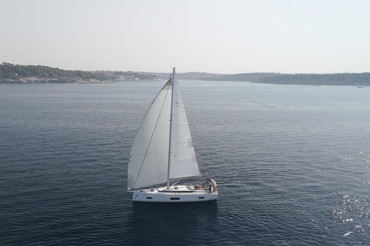 Exterior view of Aria, a Bavaria C45 Style sailboat at Grad Pula, Croatia