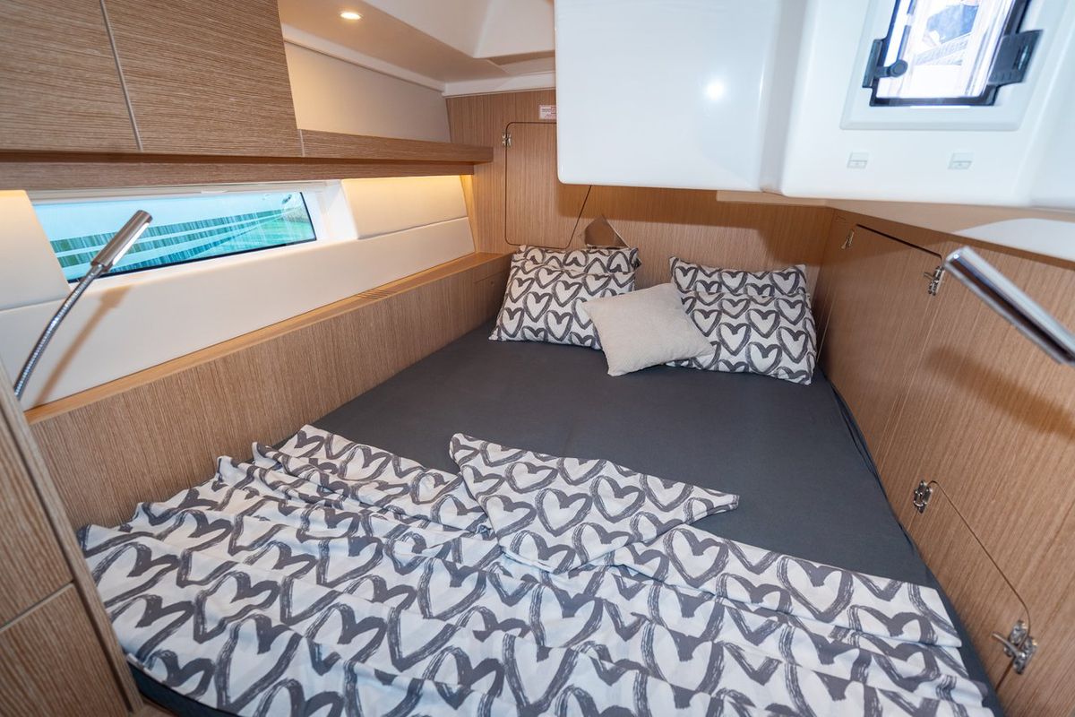 Cabin on Aria, a Bavaria C45 Style sailboat at Grad Pula, Croatia