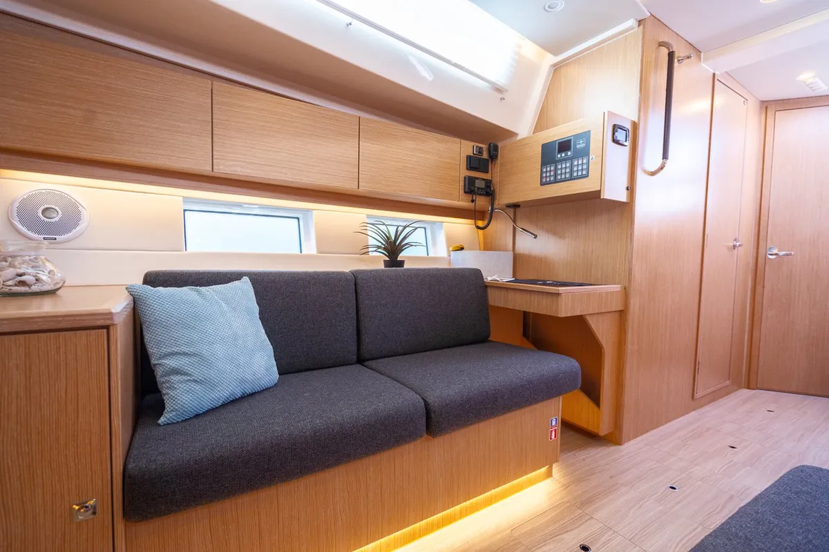 Salon of Aria, a Bavaria C45 Style sailboat at Grad Pula, Croatia