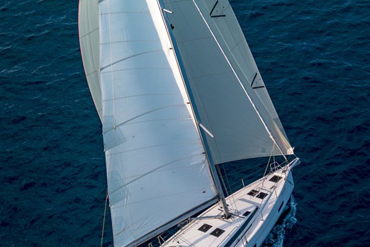 Exterior view of Aria, a Bavaria C45 Style sailboat at Grad Pula, Croatia