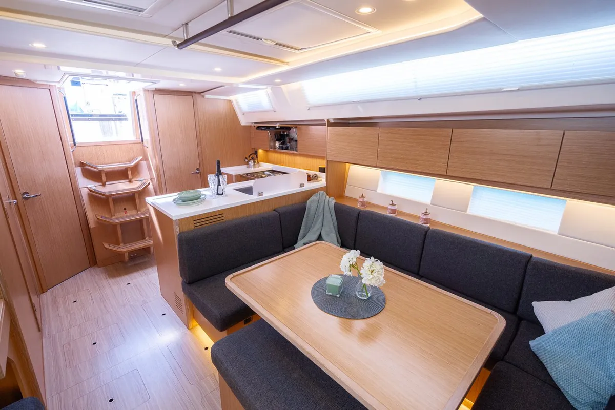 Salon of Aria, a Bavaria C45 Style sailboat at Grad Pula, Croatia