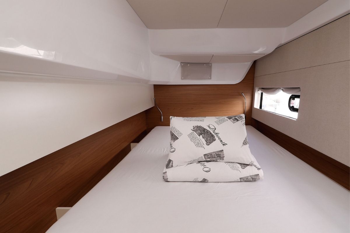 Cabin on Starseeker, a Bali Catsmart catamaran at Grad Biograd na Moru, Croatia