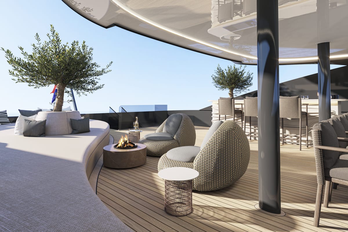 Deck of Bello, a Gulet Luxury Motor Yacht yacht at Split, Croatia