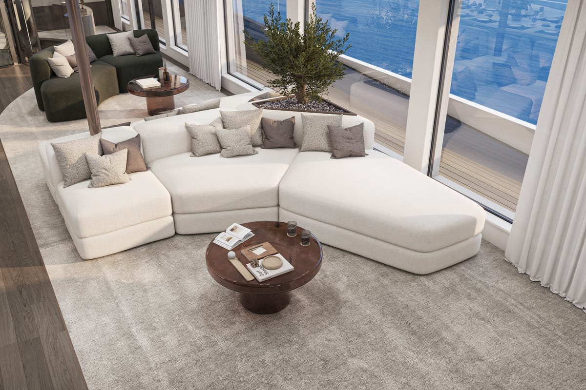 Salon of Bello, a Gulet Luxury Motor Yacht yacht at Split, Croatia