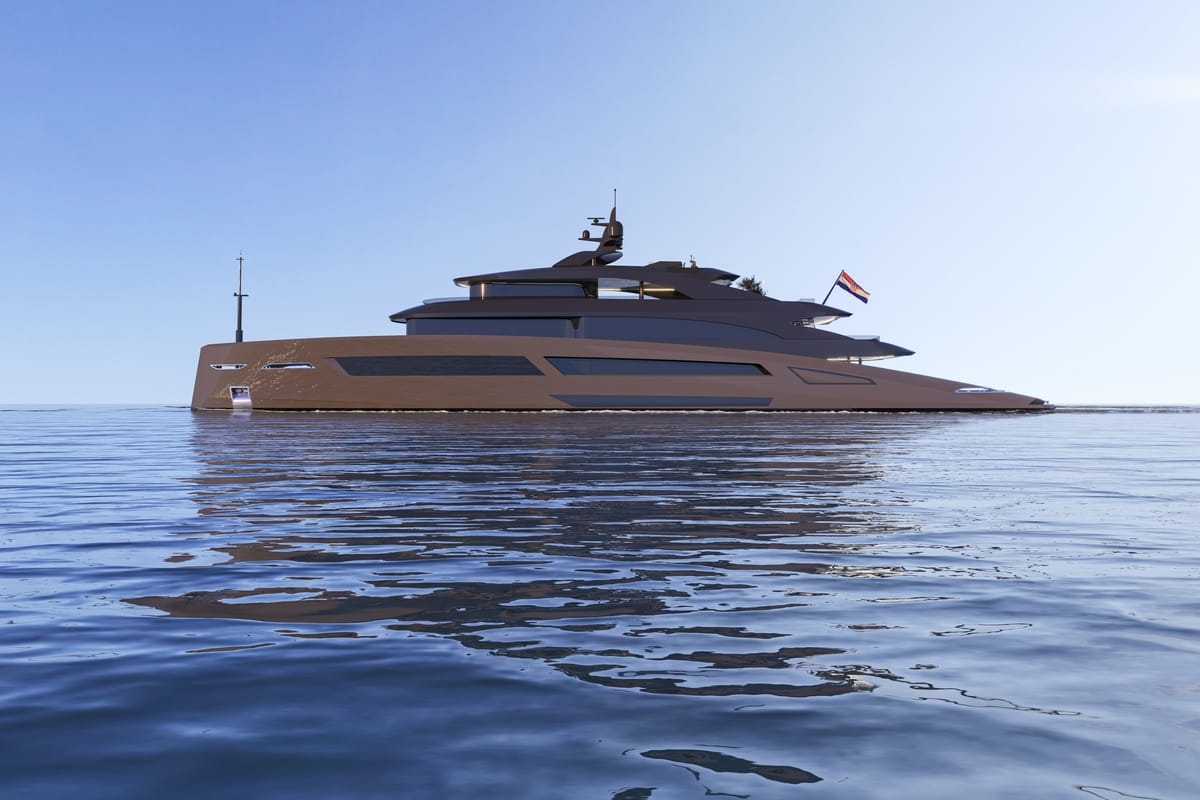 Exterior view of Bello, a Gulet Luxury Motor Yacht yacht at Split, Croatia