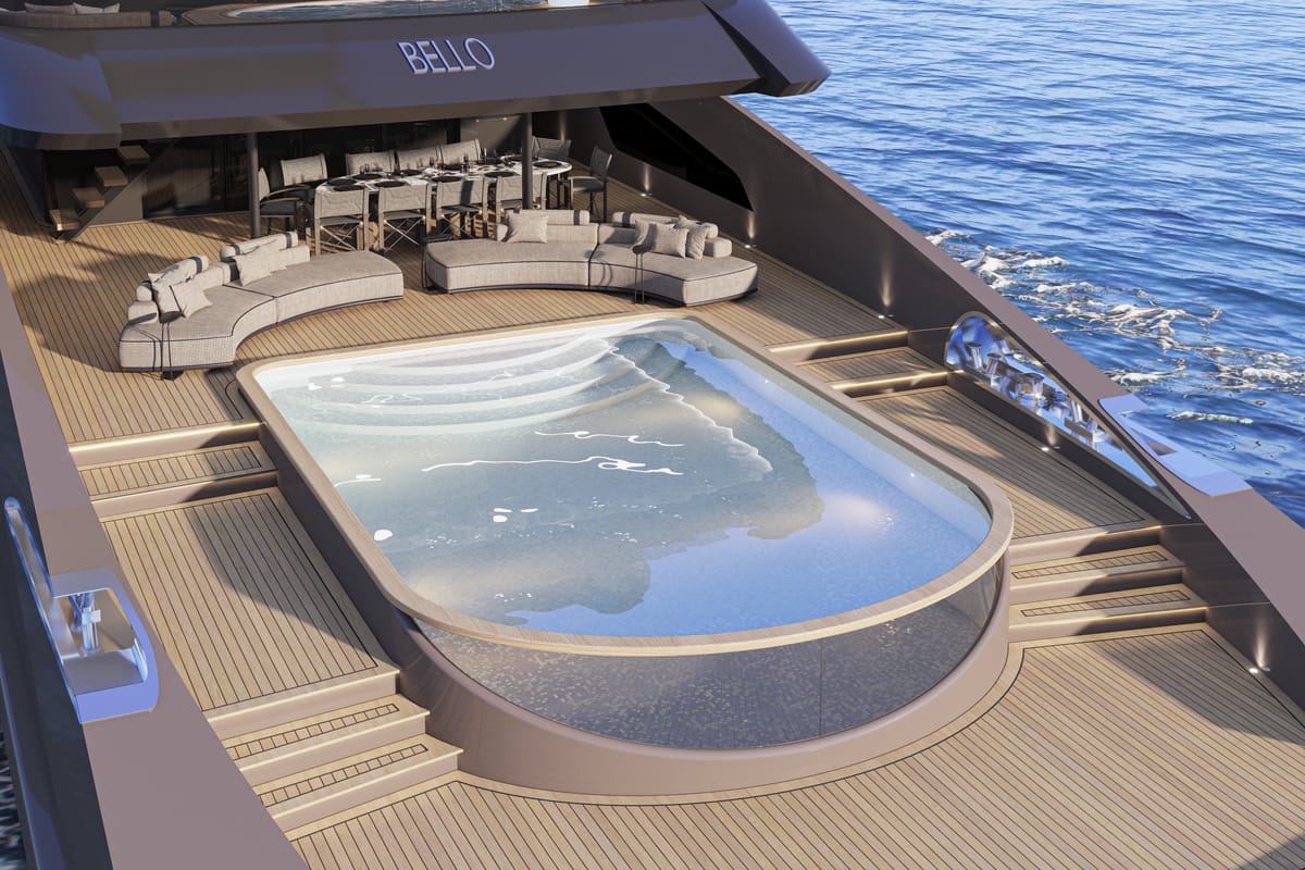 Deck of Bello, a Gulet Luxury Motor Yacht yacht at Split, Croatia
