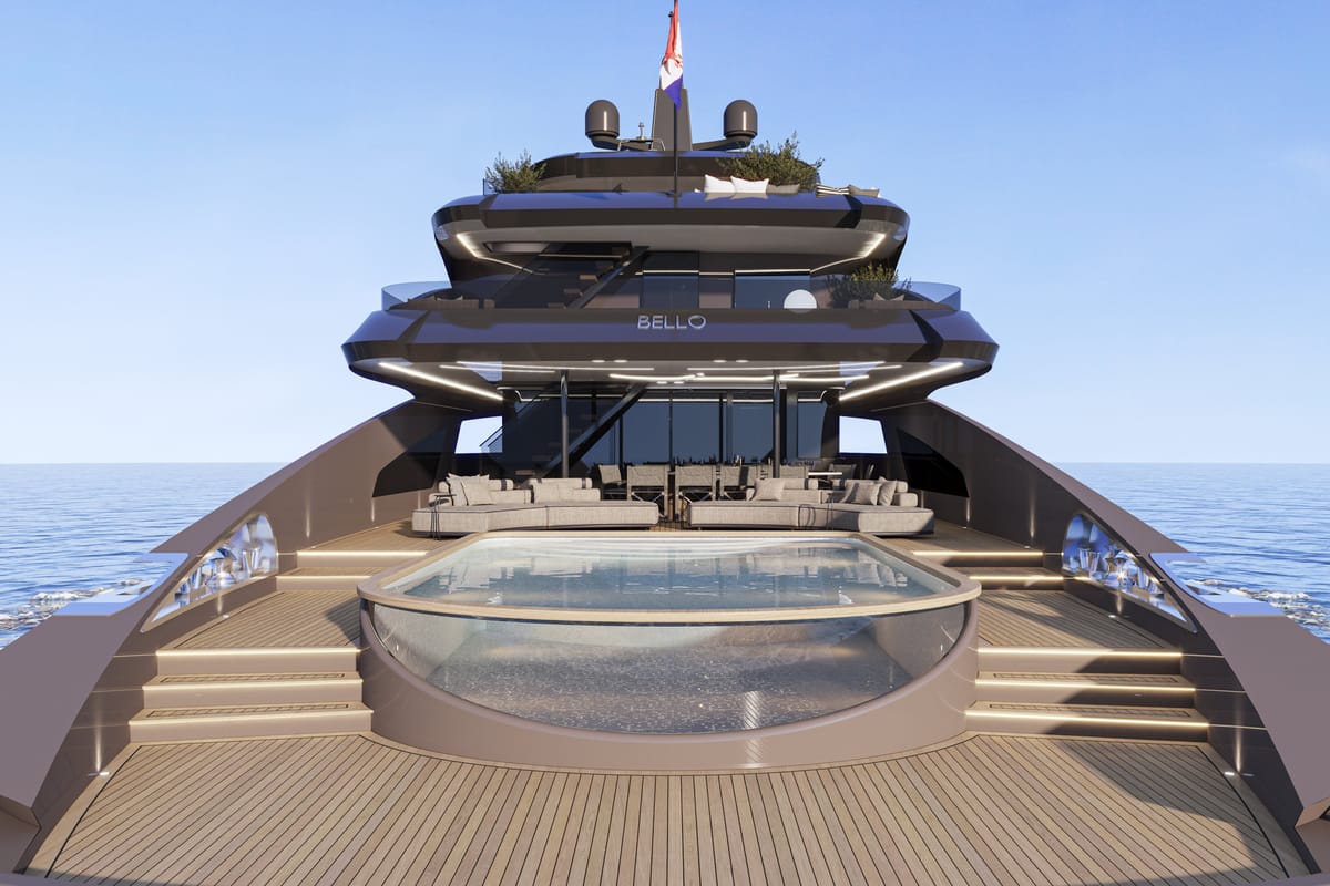 Exterior view of Bello, a Gulet Luxury Motor Yacht yacht at Split, Croatia