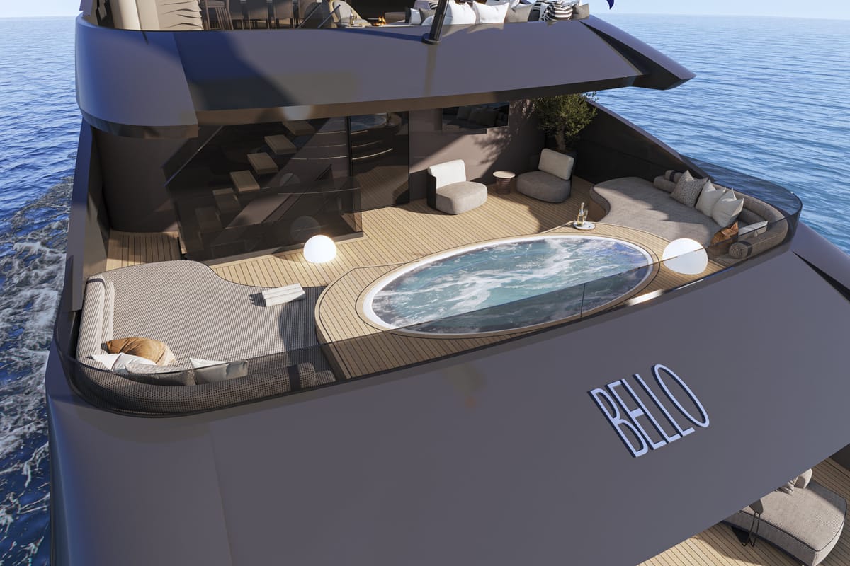 Deck of Bello, a Gulet Luxury Motor Yacht yacht at Split, Croatia
