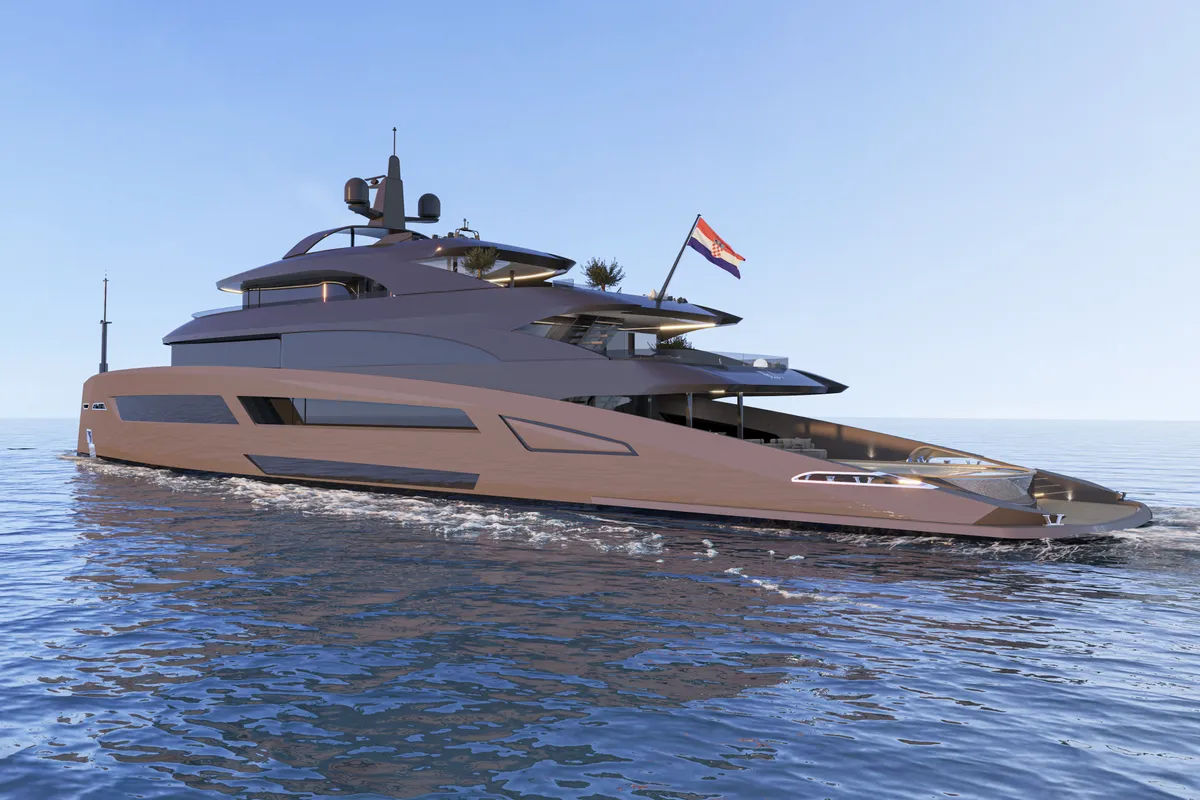 Exterior view of Bello, a Gulet Luxury Motor Yacht yacht at Split, Croatia