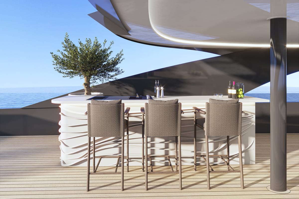 Deck of Bello, a Gulet Luxury Motor Yacht yacht at Split, Croatia