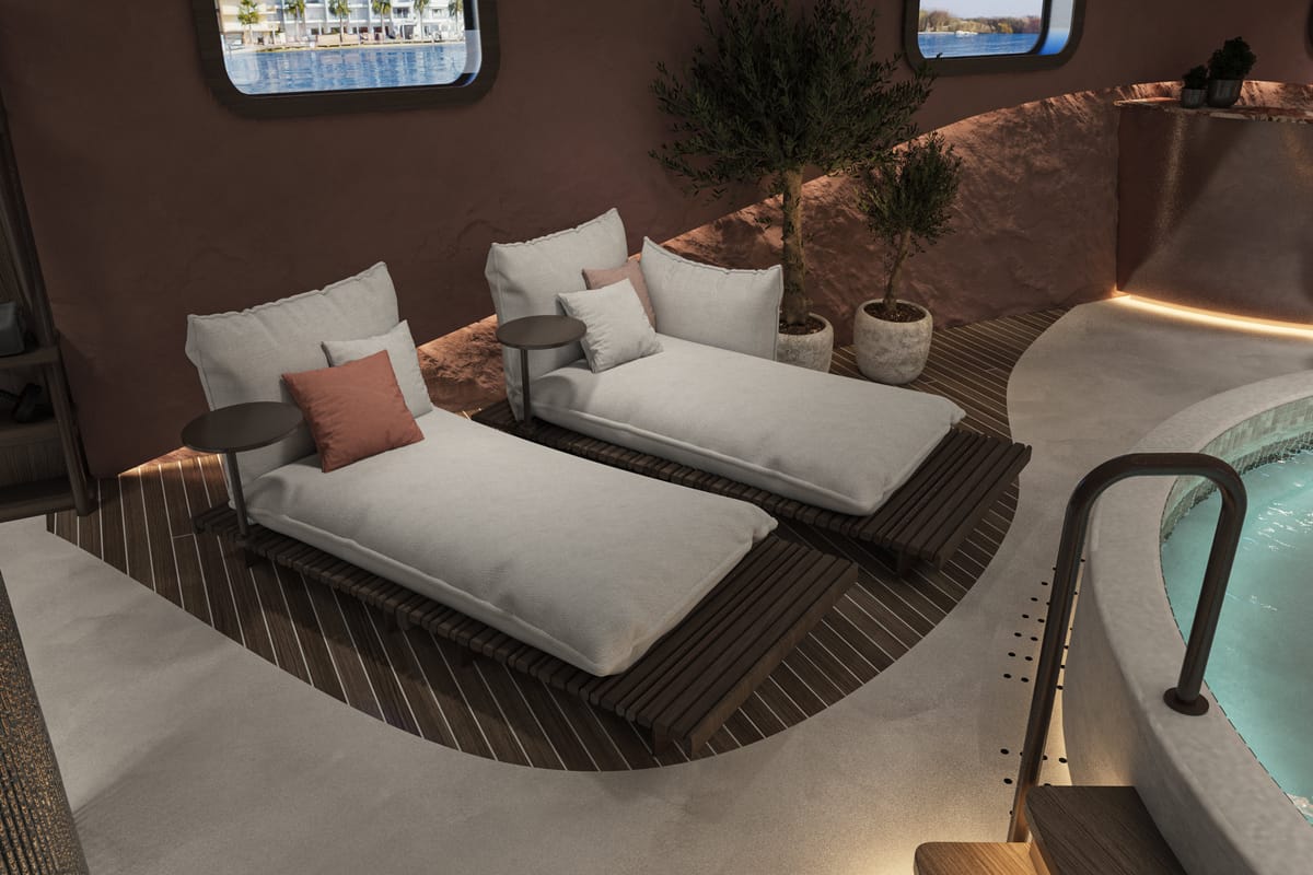 Salon of Bello, a Gulet Luxury Motor Yacht yacht at Split, Croatia