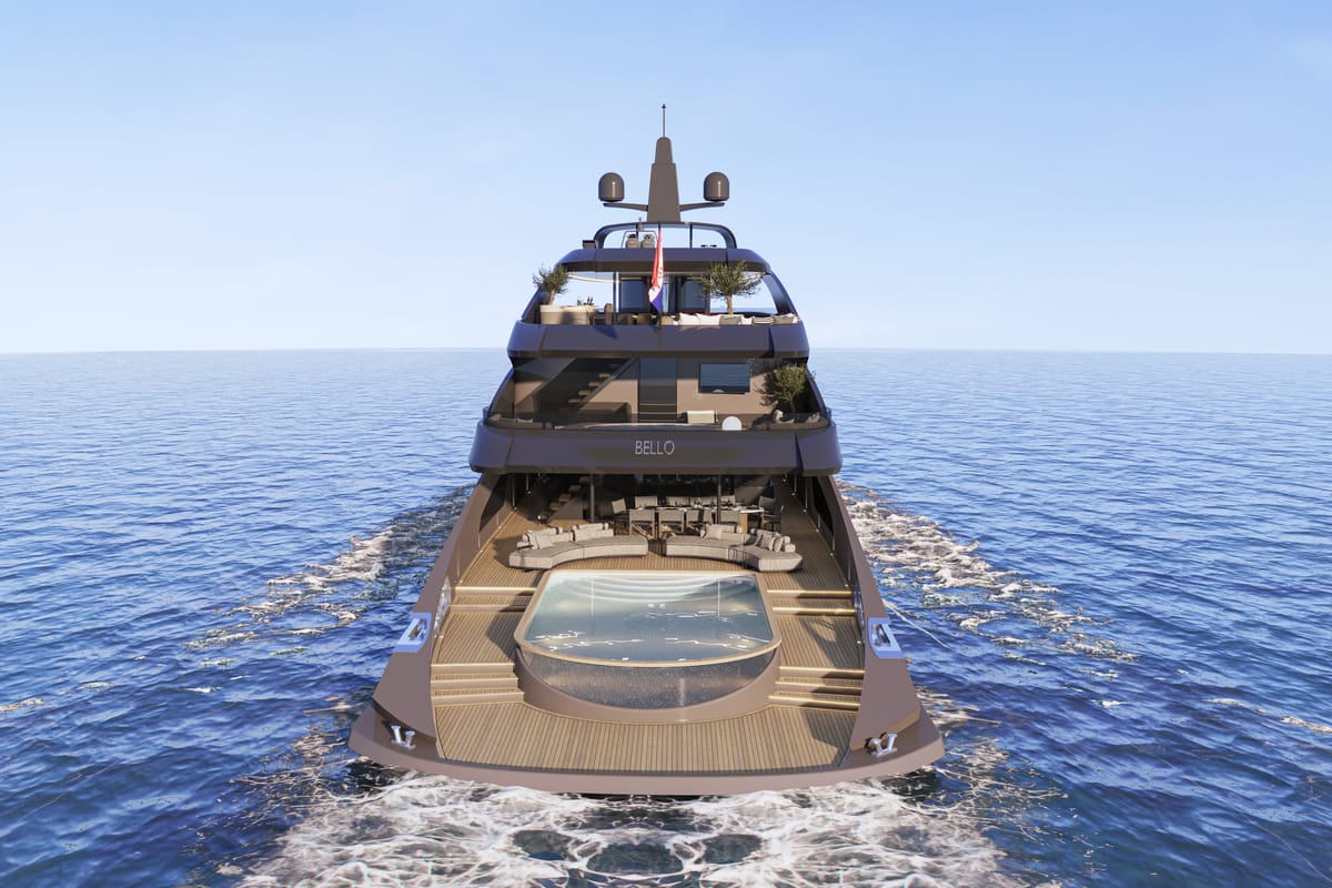 Exterior view of Bello, a Gulet Luxury Motor Yacht yacht at Split, Croatia