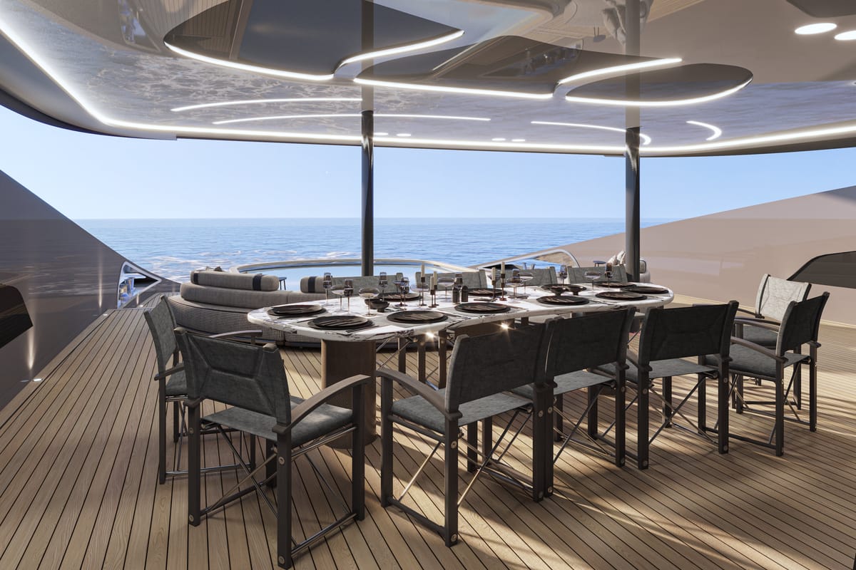 Deck of Bello, a Gulet Luxury Motor Yacht yacht at Split, Croatia