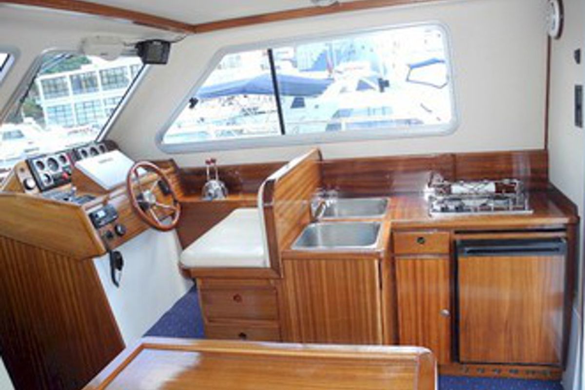 Galley of Kornati, a SAS - Vektor Adria 1002 motorboat at Zadar, Croatia