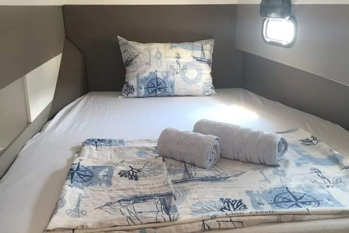 Cabin on Iris, a Bali 4.1 catamaran at Volos Municipality, Greece