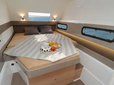 Cabin on Iris, a Bali 4.1 catamaran at Volos Municipality, Greece