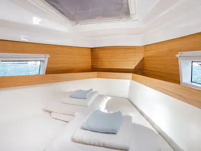 Cabin on Sax III, a Elan Impression 45.1 sailboat at Grad Kaštela, Croatia