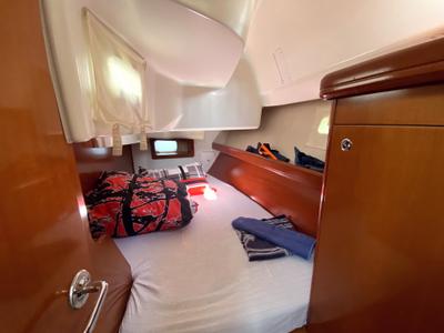 Cabin on Tombo, a Beneteau Oceanis 343 sailboat at Fethiye, Turkey