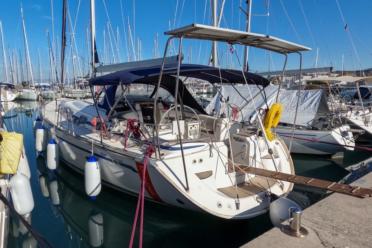 Exterior view of Big AS, a Bavaria 50 Cruiser sailboat at Izola / Isola, Slovenia