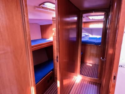 Cabin on Big AS, a Bavaria 50 Cruiser sailboat at Izola / Isola, Slovenia