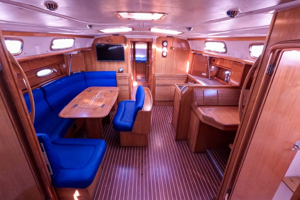Salon of Big AS, a Bavaria 50 Cruiser sailboat at Izola / Isola, Slovenia