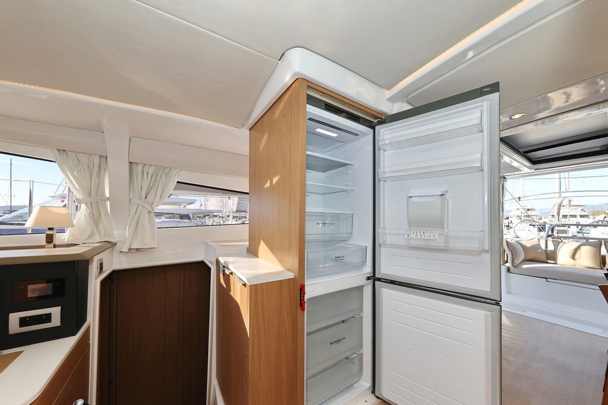 Galley of Au Soleil, a Bali 4.2 catamaran at Grad Kaštela, Croatia