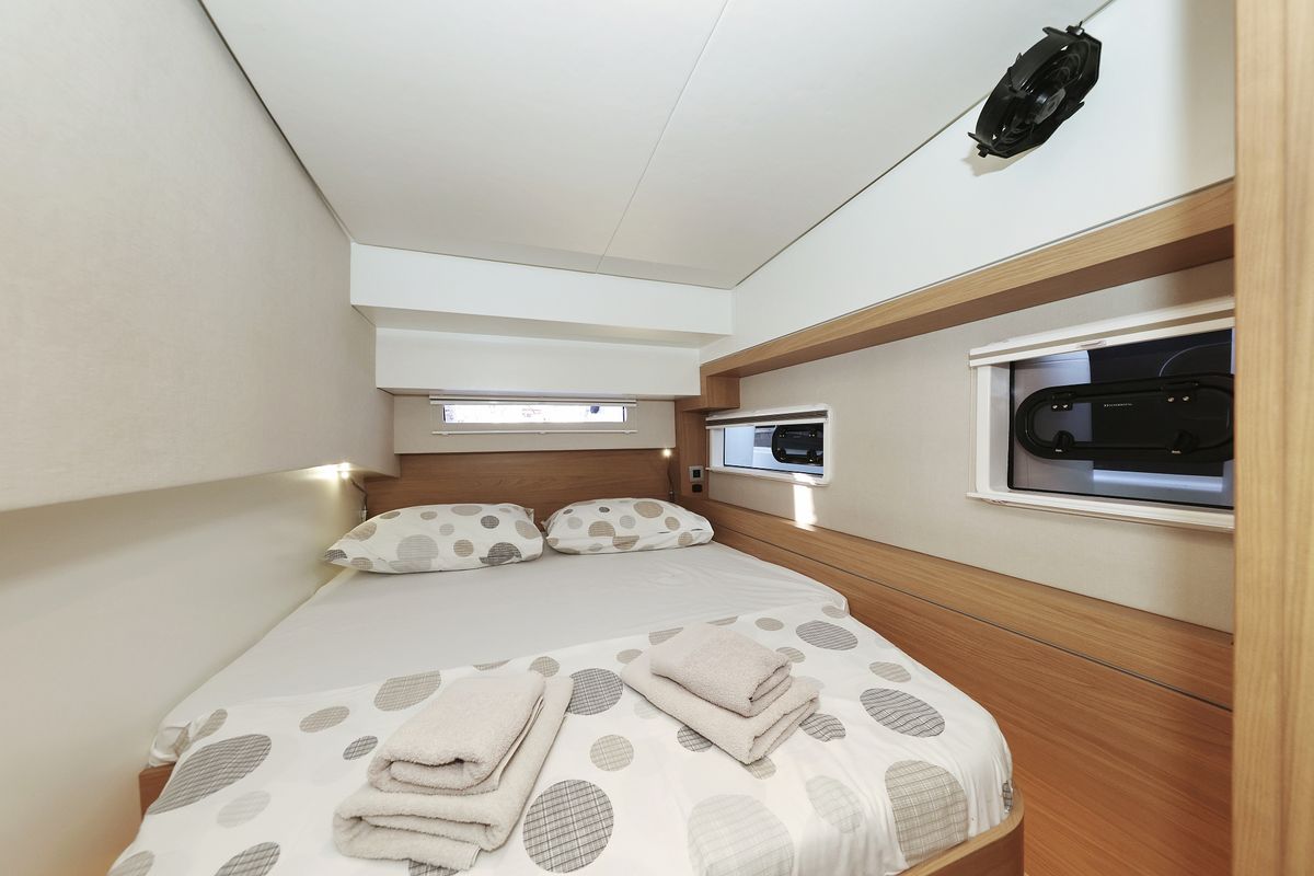 Cabin on Au Soleil, a Bali 4.2 catamaran at Grad Kaštela, Croatia