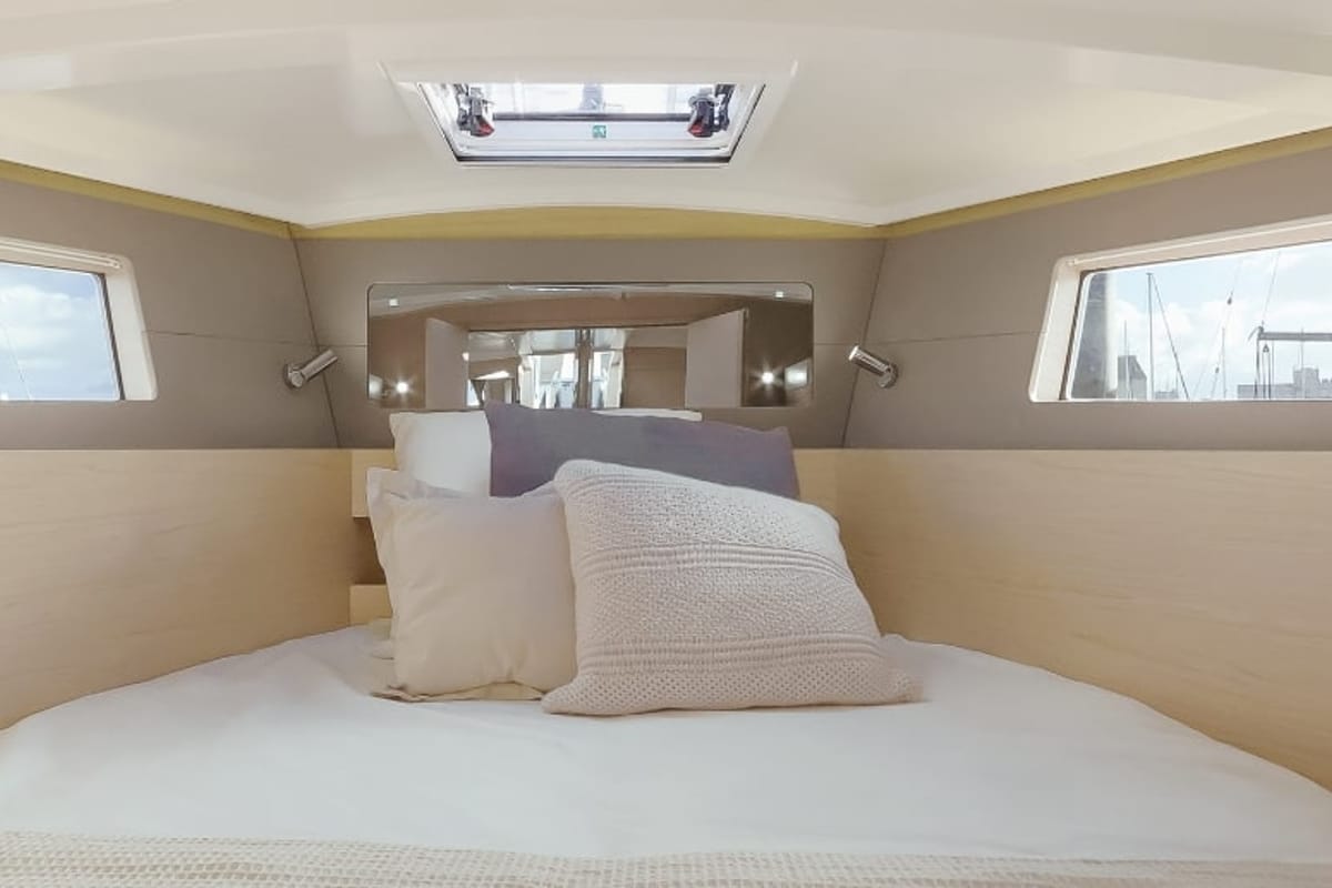 Head on Tikal II, a Beneteau Oceanis 41.1 sailboat at Municipal Unit of Lefkada, Greece