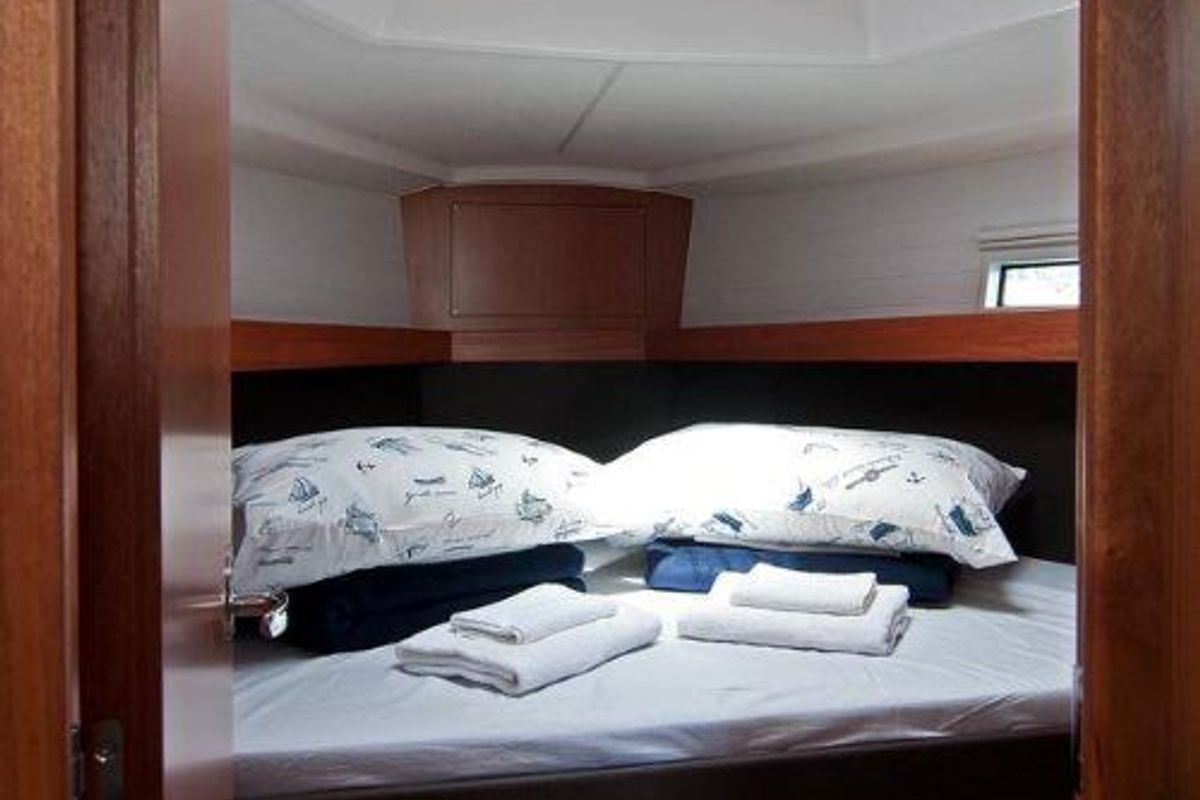 Cabin on ADRIA NINA, a Bavaria Cruiser 37 sailboat at Split, Croatia