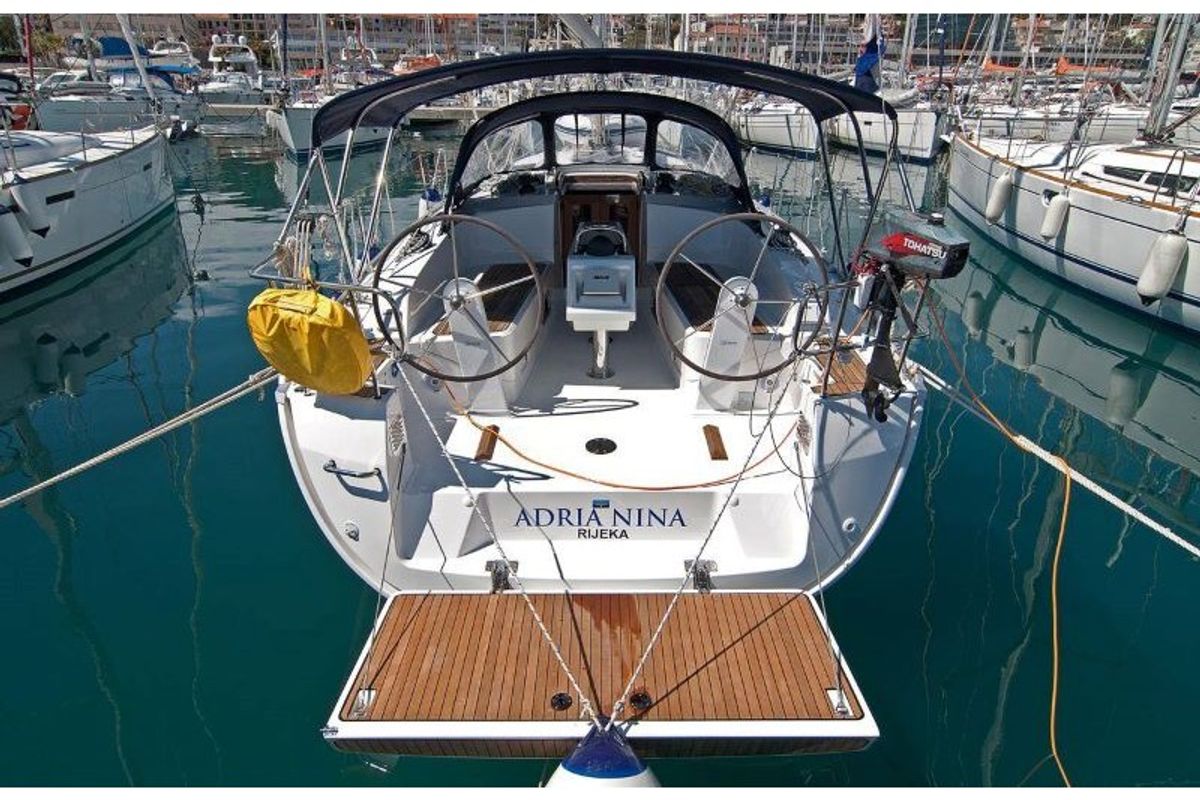 Exterior view of ADRIA NINA, a Bavaria Cruiser 37 sailboat at Split, Croatia