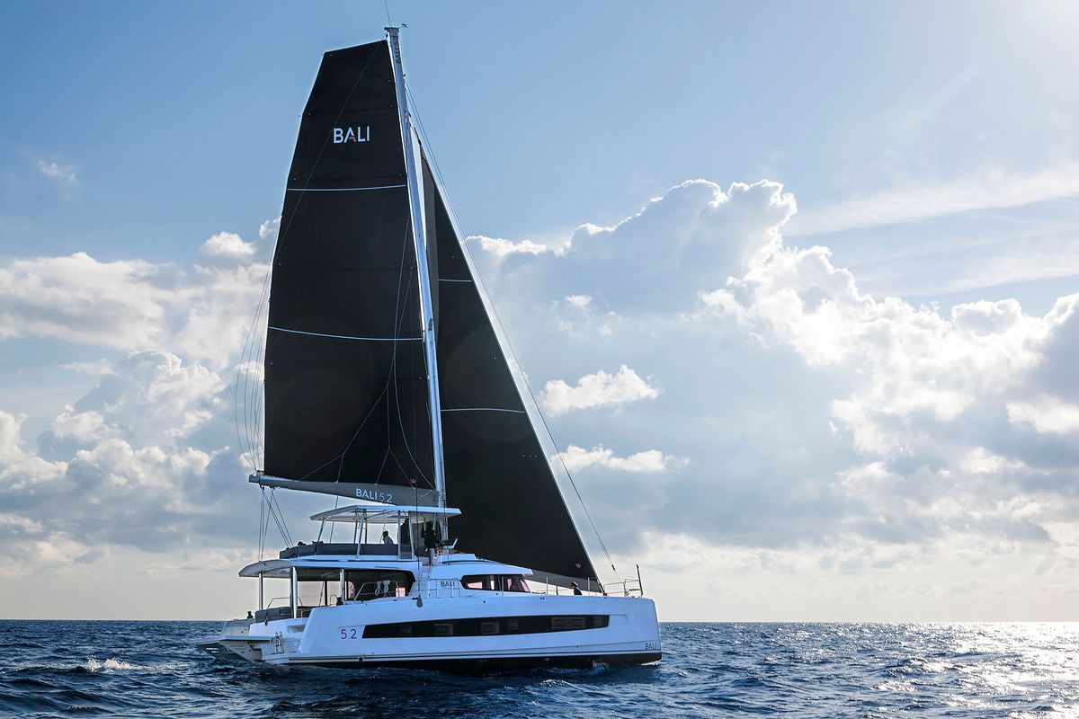 Exterior view of Voilà, a Bali 5.2 catamaran at Grad Kaštela, Croatia