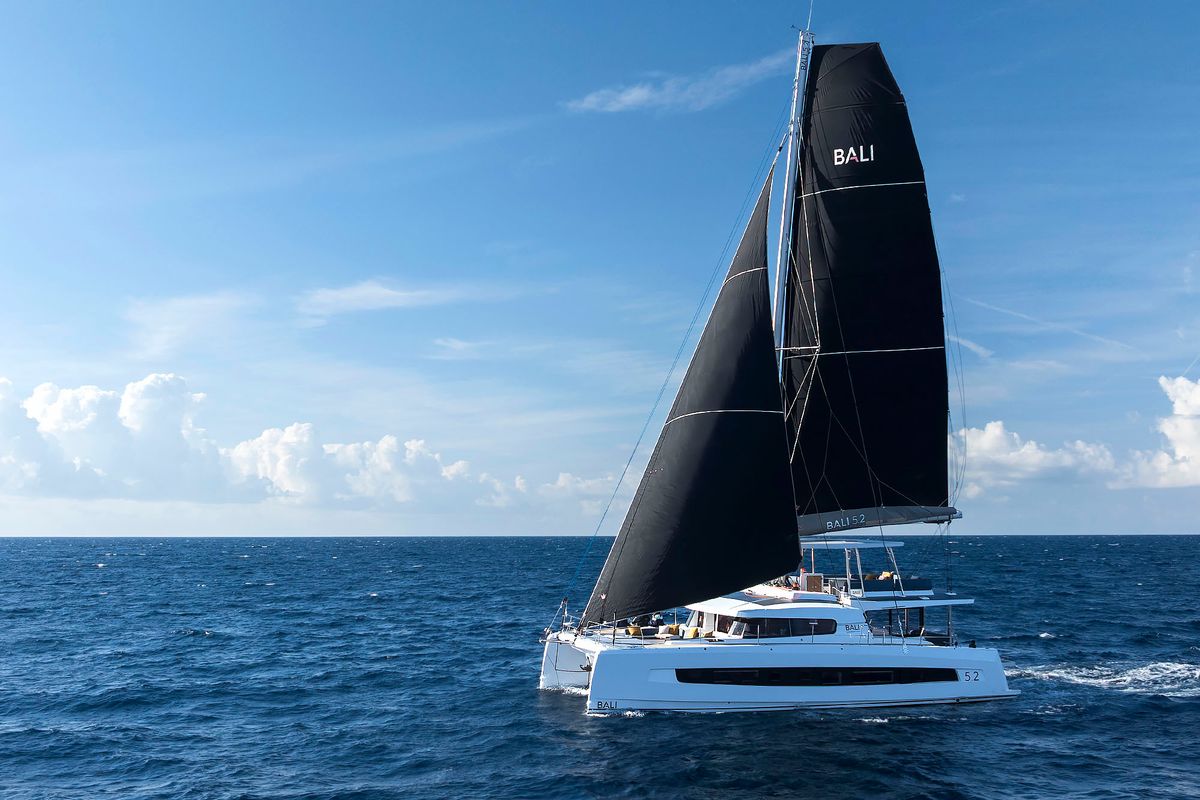 Exterior view of Voilà, a Bali 5.2 catamaran at Grad Kaštela, Croatia