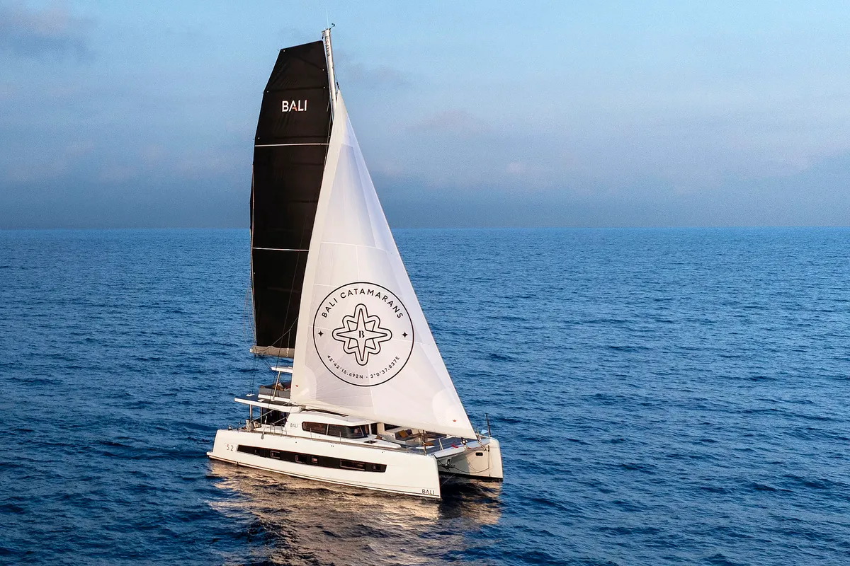 Exterior view of Voilà, a Bali 5.2 catamaran at Grad Kaštela, Croatia
