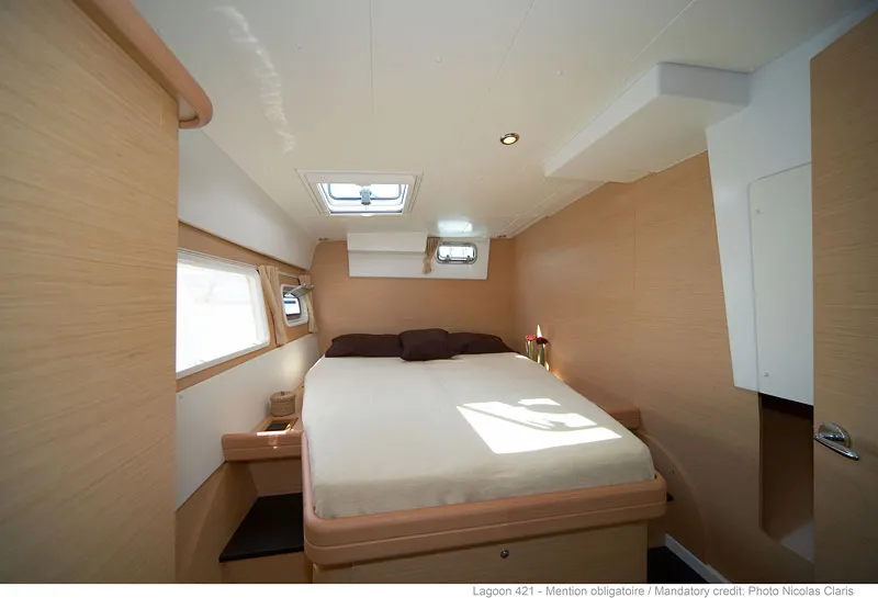 Cabin on Paluko, a Lagoon 421 catamaran at Bodrum, Turkey