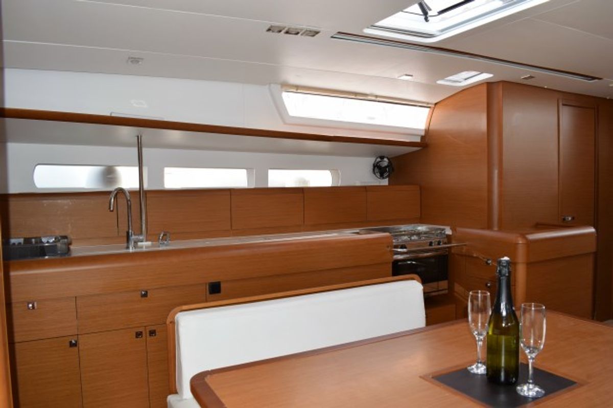 Galley of 4Fun, a Jeanneau Sun Odyssey 519 sailboat at Grad Kaštela, Croatia