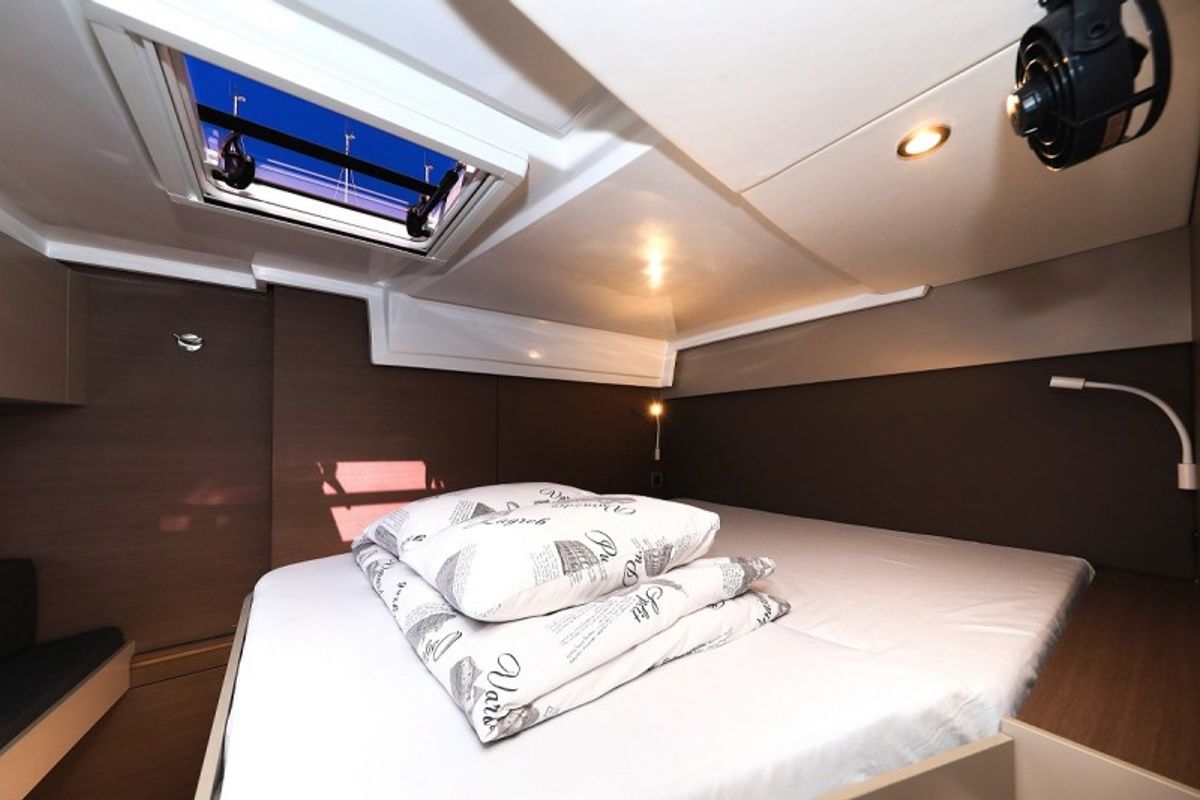 Cabin on Atos, a Bali Catspace catamaran at Grad Biograd na Moru, Croatia